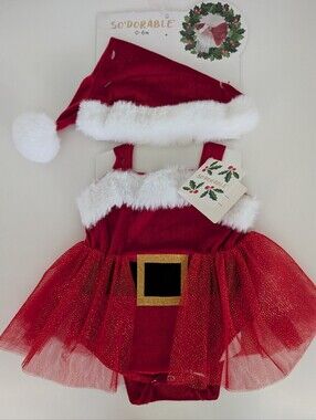 So'Dorable Infant Red Santa Tutu Costume with Hat